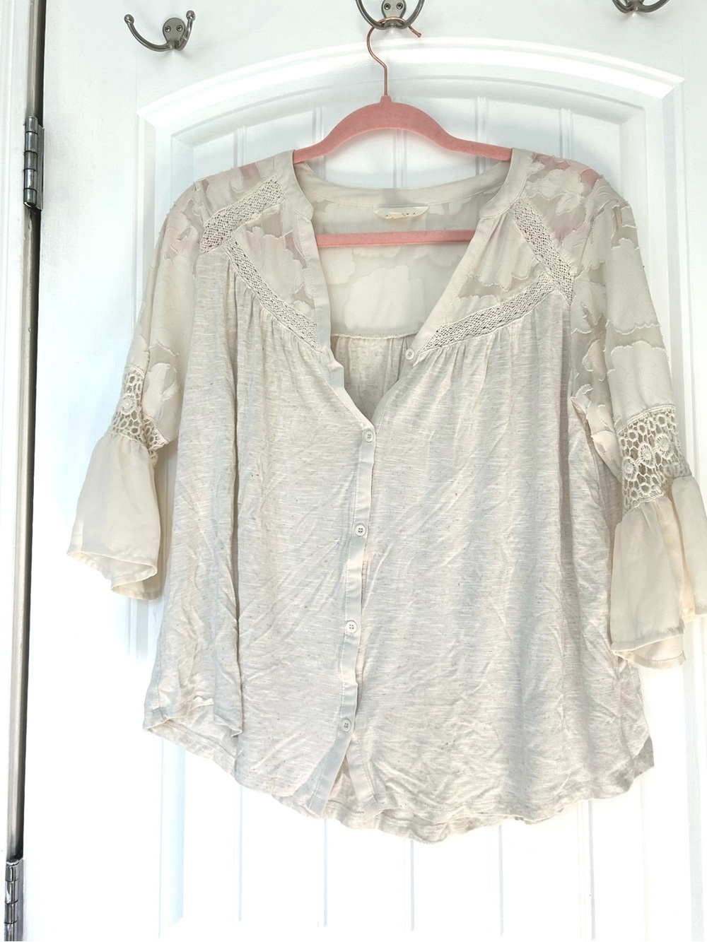 Cream lace blouse
